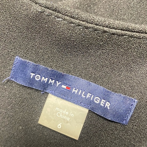 Tommy Hilfiger Scuba Fit Flare A line Dress Pink Black sz 6 - Picture 10 of 10